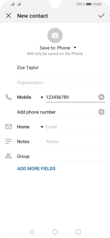 Press the confirm icon.