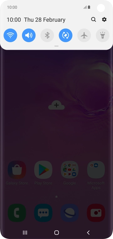 Press the settings icon. Press the settings icon.