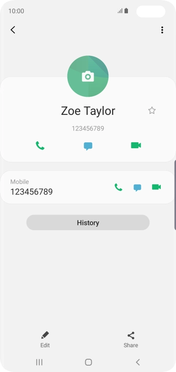Press the Home key to return to the home screen.