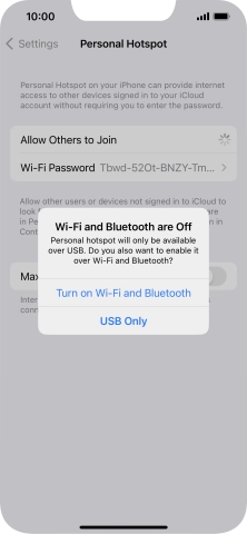 If WiFi is turned off, press Turn on Wi-Fi and Bluetooth.