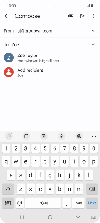 Press the required contact.