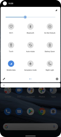 Press the settings icon.