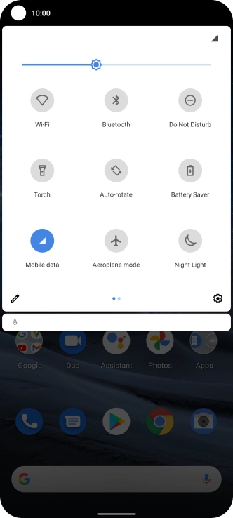 Press the settings icon.