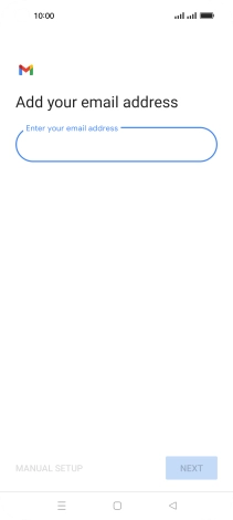 Press the field below 'Enter your email address' and key in your email address.