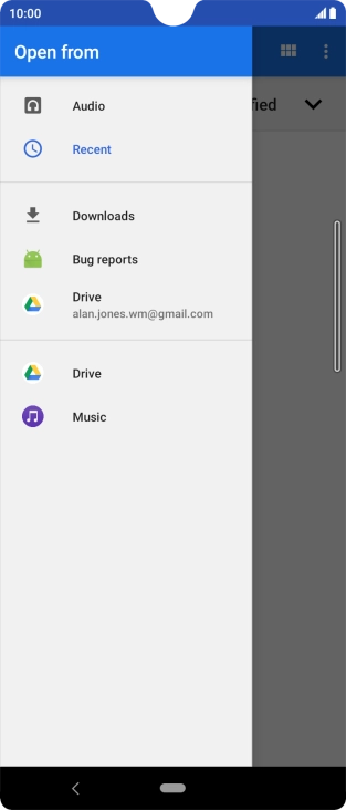 Press Music and go to the required folder.