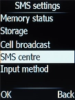 Select SMS centre.