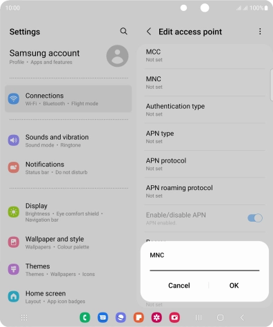 Key in 10 and press OK.