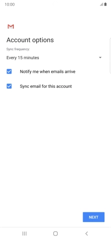 Press the drop down list below 'Sync frequency:'.