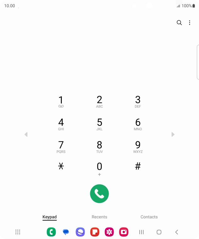 Press the menu icon.