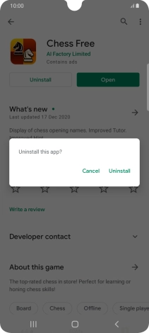 Press Uninstall.