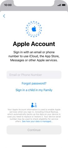 Press Email or Phone Number and key in the username for your Apple ID.