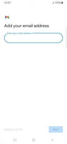 Press the field below 'Enter your email address' and key in your email address.
