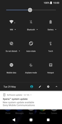 Press Mobile data to turn the function on or off.
