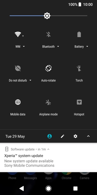 Press Mobile data to turn the function on or off.