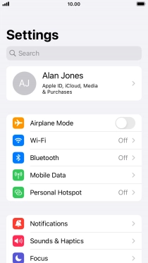 Press Mobile Data.