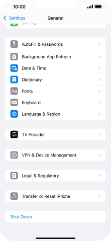 Press Transfer or Reset iPhone.