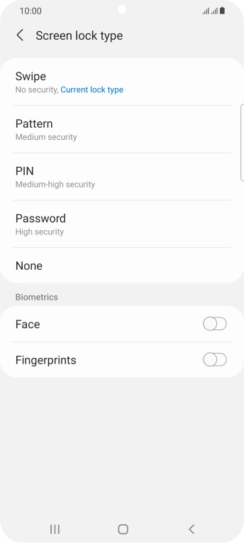 Press Fingerprints.