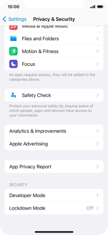 Press App Privacy Report.