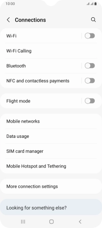 Press Data usage.