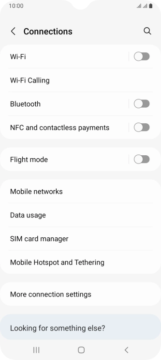 Press Data usage.