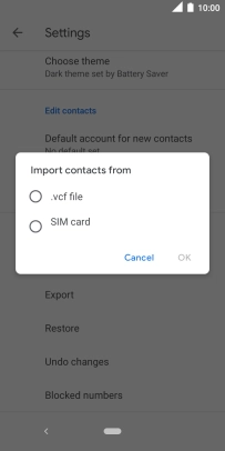 Press SIM card.
