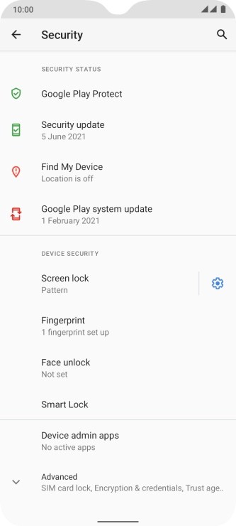 Press Screen lock and key in the current phone lock code.