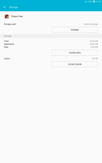 Press CLEAR CACHE.