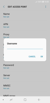 Key in o2wap and press OK.