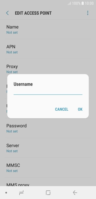 Key in o2wap and press OK.