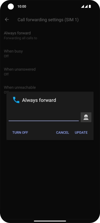 Press TURN OFF.