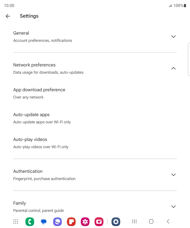 Press Auto-update apps. Press Auto-update apps.