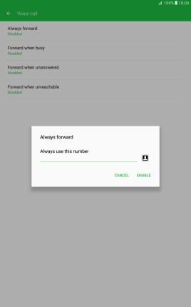 Key in 901 and press ENABLE.