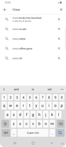 Key in the name or subject of the required app and press the search icon.