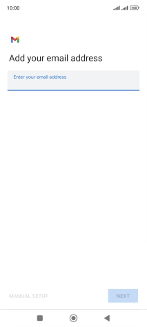 Press the field below 'Enter your email address' and key in your email address.