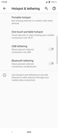 Press Portable hotspot.