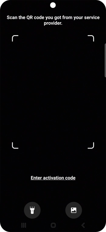 Place the QR code you've received inside the phone camera frame to scan the code.