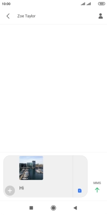 Press the send icon when you've finished your picture message.
