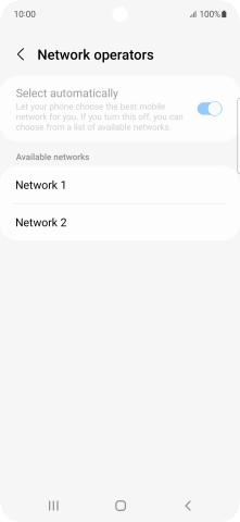 Press the required network.