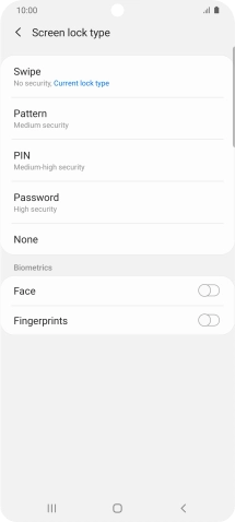 Press Fingerprints.