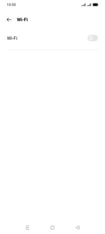 Press the indicator next to 'Wi-Fi' to turn on the function.