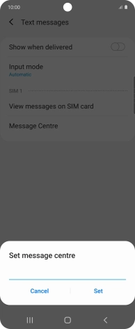 Key in +447802000332 and press Set.