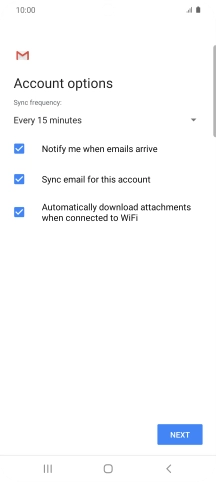 Press the drop down list below 'Sync frequency:'.