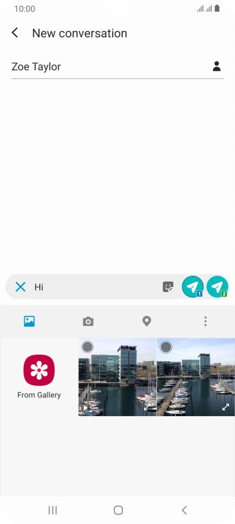 Press the picture icon. Press the picture icon.