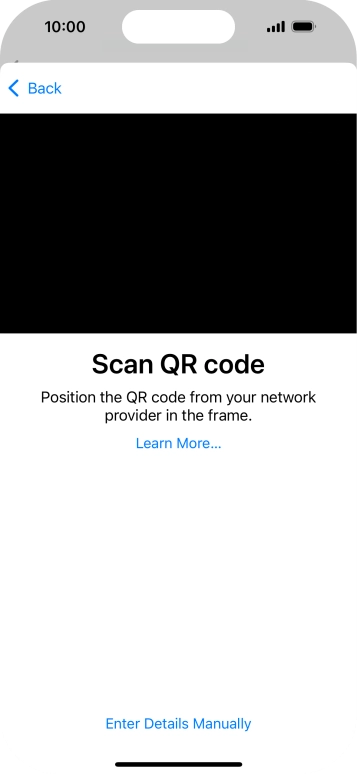 Place the QR code you've received inside the phone camera frame to scan the code.