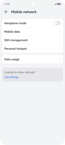 Press Data usage.