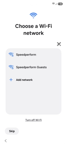 Press the required WiFi network.