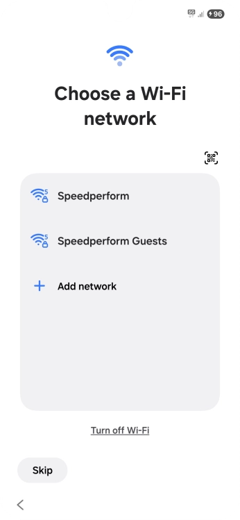 Press the required WiFi network.