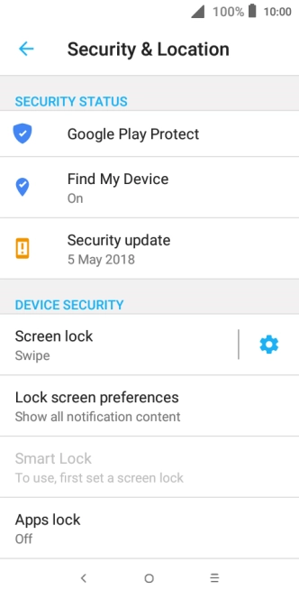 Press Screen lock.