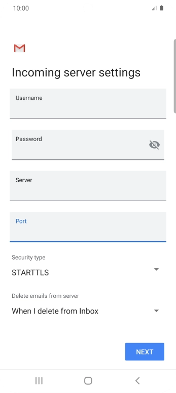 Press the drop down list below 'Security type'. Press the drop down list below 'Security type'.