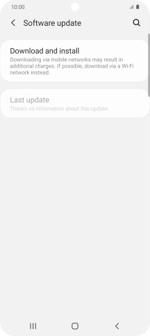Press Download and install. If a new software version is available, it's displayed. Follow the instructions on the screen to update the phone software.